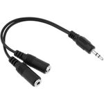 Adaptador Audio Estéreo Jack 3.5mm M a 2 Jacks 3.5mm H Mono 15cm - AY03000 - 02