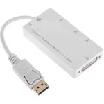 Adaptador de DisplayPort a VGA audio HDMI DVI blanco - YP04000 - 02