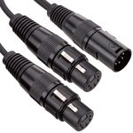 Duplicador de audio cannon XLR macho a 2 XLR hembra 5-pin - XO04500 - 01