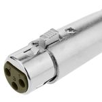 Conector XLR3 3-pin hembra plateado - XN07300 - 03
