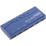 Selector matricial HDMI con audio de 5 entradas 1 salida y con control remoto - HL04000 - 02