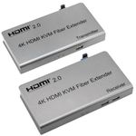 Extensor KVM de 4K HDMI 2.0 USB a través de fibra óptica LC 10 Km emisor y receptor - HN03300 - 01