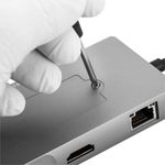 Conversor USB-C a HDMI 4k y ethernet RJ45 y USB-A y USB-C con socket de almacenamiento NGFF M2 - UH08800 - 06