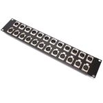 Patch panel rack19 12-port XLR3-macho 12-port XLR3-hembra 2U - XQ02800 - 01