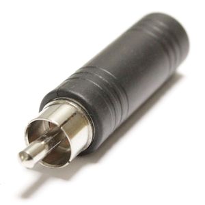 Adaptador audio estéreo TRS jack-6.3mm-hembra a 1xRCA-macho