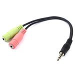 Adaptador de audio CTIA para auricular y micrófono minijack 3.5 - AY04800 - 01