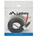 Cable estéreo de 2 m de Lanberg con un conector macho Jack 3.5 mm a dos conectores macho RCA - VC10200 - 03