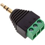 Conector jack 3.5mm estéreo a bloque de terminales de 3-pin - AY09700 - 06