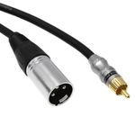 Cable de audio micrófono XLR 3pin macho a RCA macho de 2m - AX03200 - 01