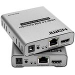 Extensor HDMI 2.0 con infrarrojos prolongador 60m 4k FullHD 1080p a través de cable ethernet Cat.5e Cat.6 - HB06100 - 08