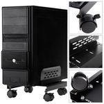 Soporte para ordenador PC metálico con ruedas de color negro de 13 a 25 cm - AC00300 - 03
