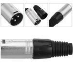 Conector XLR3 3-pin macho metálico plateado - XN07200 - 02