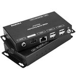Extensor HDMI teclado y ratón Prolongador FullHD 1080p a través de cable ethernet Cat.5e Cat.6 100m - HB02100 - 02
