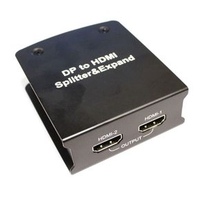 Adaptador de DisplayPort 1 x DP a 2 x HDMI con función de videowall de 2 puertos