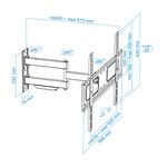 Soporte de pared TooQ para pantallas de 37" - 70" VESA200x200 hasta 600x400 mm LP6070TN-B - TQ23300 - 02