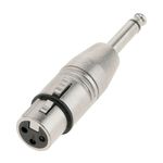 Adaptador de audio XLR de 3 pines hembra a jack 6.3mm macho - XO05400 - 01