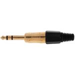 Conector jack 6.3mm macho estéreo TRS metal dorado HQ - XN08800 - 03