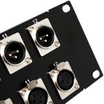 Patch panel rack19 12-port XLR3-macho 12-port XLR3-hembra 2U - XQ02800 - 02