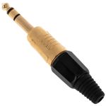Conector jack 6.3mm macho estéreo TRS metal dorado HQ - XN08800 - 04