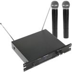 Micrófonos inalámbricos de mano 2 unidades compatible rack 10" VHF 200 - 280 MHz - XW05400 - 01