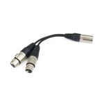 Duplicador de audio cannon XLR macho a 2 XLR hembra 3-pin - XO04300 - 01