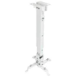 Soporte de techo con mástil 13cm 43cm 65cm para proyector 20 Kg blanco