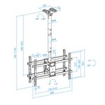 Soporte de techo para 2 pantallas planas de 43" a 86" 100 Kg hasta VESA 600x400 - TQ29700 - 07