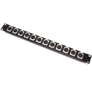 Patch panel rack19 12-port XLR3-hembra 1U
