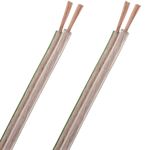 Bobina de Cable de altavoz de 2x1.00 de 100 metros transparente con indicador de polaridad - AL02300 - 05