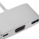 Conversor de USB 3.1 tipo C a VGA y USB-C y USB-A - UH08400 - 07