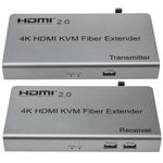Extensor KVM de 4K HDMI 2.0 USB a través de fibra óptica LC 10 Km emisor y receptor - HN03300 - 05