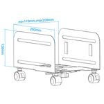Soporte metàlico TooQ con ruedas para CPU color negro - OU11700 - 08