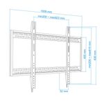 Soporte de pared TooQ para pantallas de 60" - 100" VESA200x200 hasta 900x600 mm LP41130F-B - TQ20300 - 02