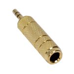 Adaptador audio estéreo TRS jack-6.3mm-hembra a minijack-3.5mm-macho - AY02500 - 02
