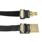 Cable vídeo HDMI plano FPV 50 cm A-macho a micro D-macho - HG08500 - 04