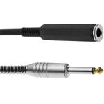 Cable audio micrófono instrumento mono jack 6.3mm macho a hembra de 10m - AX07500 - 04