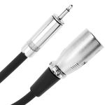 Cable de audio mono XLR 3-pin macho a TRS jack 3.5mm macho de 5m - AZ02400 - 05