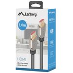 Cable HDMI Lanberg CA-HDMI-30CU-0010-BK HDMI 2.1 8K 60HZ de 1m Negro. - HI12400 - 03