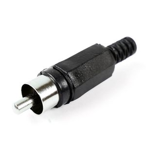 Conector RCA macho de color negro