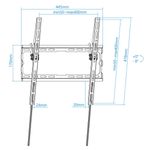 Soporte de pared inclinable para pantalla de 32" a 70" 45 Kg VESA hasta 400x400 mm - OU10500 - 03