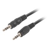 Cable estéreo de 1.2 m de Lanberg con un conector macho Jack 3.5 mm a conector macho Jack 3.5 mm - VC10400 - 01