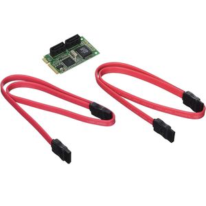 Adaptador Mini PCIe a 2 puerto SATA2 acodado