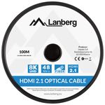 Cable óptico HDMI V2.1 de Lanberg macho a macho de 100 m color negro CA-HDMI-30FB-1000-BK - HG17500 - 04