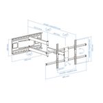 Soporte de pared TooQ para pantallas de 43" - 80" VESA200x200 hasta 800x400 mm LP4380XL-B - TQ21100 - 02