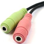 Adaptador de audio OMTP para auricular y micrófono minijack 3.5mm - AW01000 - 02