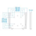 Soporte de pared para pantalla TV de 13" a 27" VESA 50x50 75x75 100x100 - ON00300 - 06