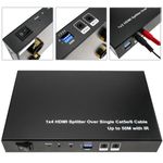 Multiplicador extensor HDMI de 4 puertos a través de cable ethernet Cat.5e hasta 50 m con IR - HB00200 - 02
