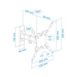 Soporte de pared TooQ para pantallas de 13" - 42" VESA75x75 hasta 200x200 mm LP2042TNL-B - TQ22600 - 02