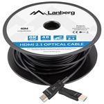 Cable óptico HDMI V2.1 de Lanberg macho a macho de 40 m color negro CA-HDMI-30FB-0400-BK - HG17200 - 02