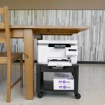 Mesa auxiliar 3 niveles para impresora con ruedas y cajón - AG06300 - 04